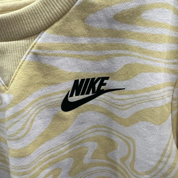 Nike Cream and Yellow marble Swirl Sweatshirt - Picture 3 of 5